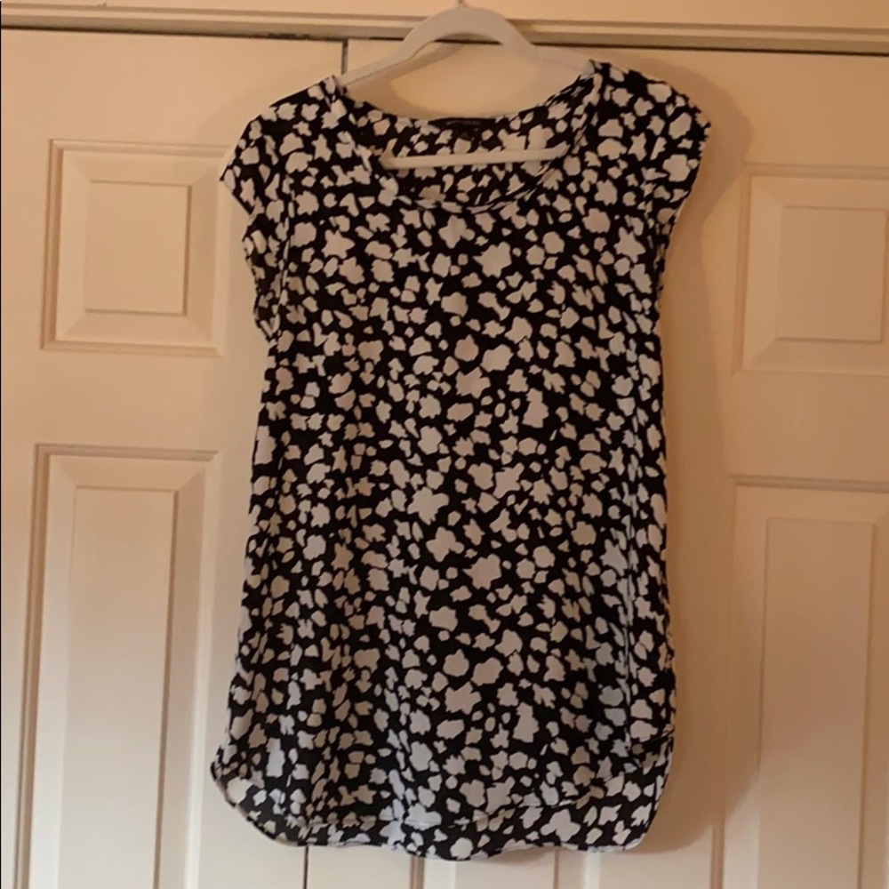 Black and white blouse